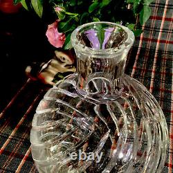 Baccarat Cyclades Swirl Cut Crystal Flower Vase 8 H Baccarat Stamp EUC