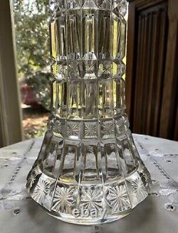 Baccarat France Diamonds & Stars 14 3/4 Vase c. 1903-1916