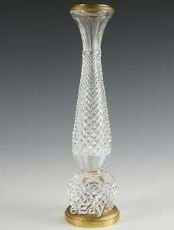 Baccarat French Cut Crystal Bronze Flower Bud Vase