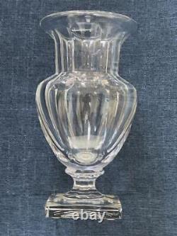 Baccarat Old Museum Crystal Large Vase Marie Louise Octahedron Flat Cut H 8.3