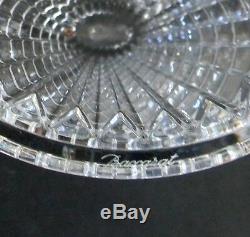 Baccarat clear art glass oval shape vase in EYE design marked