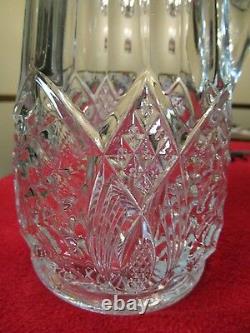 Beautiful Ornate Cut Glass Crystal Vase Jug Pitcher Jar Dinner Lunch Office