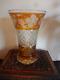 Bohemian Antique 10.5 Cut And Engraved Crystal/glass Vase