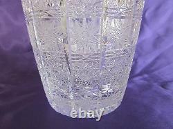 Bohemian Cut Glass Vase 12