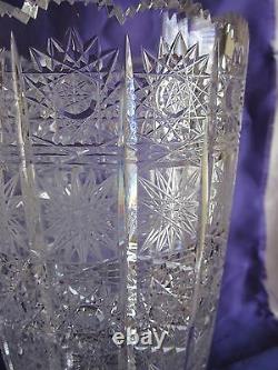 Bohemian Cut Glass Vase 12