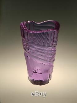 Bohemian Czech Moser Alexandrite Cut Glass Vase Imagination by Lukas Jaburek