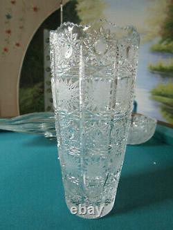 Bohemian Queen Lace Czech Crystal Hand Cut Bowl Vase Pick 1