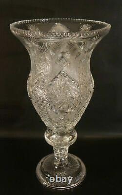 Bohemian Vase Crystal Cut To Clear