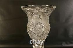 Bohemian Vase Crystal Cut To Clear