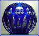 Cobalt Blue Rose Bowl Vase Cut To Clear Lead Crystal Nachtmann Germany Bamberg