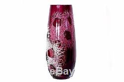 Caesar Crystal Bohemiae Vase Vase Frost Bohemian Czech Glass Lead Cut New