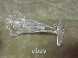 Circa 1900's American Brilliant Period ABP Cut Glass Small Trumpet Bud Vase