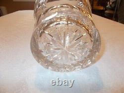 Cut Crystal Vase Hand Cut BEAUTY LARGE 14 High X 8 Wide GORGEOUS