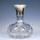 Cut Glass Abp Vase Sterling Silver Rim 925/1000
