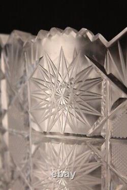 Czech Bohemian Brilliant Cut Glass Vase with Hinged Presentation Case