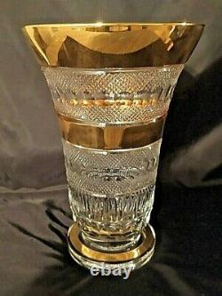 Czech bohemia crystal glass Cut crystal vase Moser decor 35cm/14