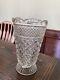 Diamond Cut Vase Large Heavy Clear Glass 10 Wessex