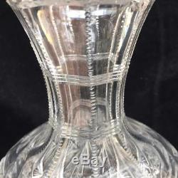 Decanter Antique American Brilliant Period ABP Cut Glass Water Carafe Elaborate