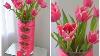 Diy Corset Vase With Cut Tulips