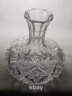 Dorflinger American Brilliant Period Cut Glass Marlboro Pattern Carafe