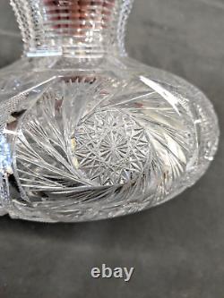 EAPG American Brilliant Cut Glass Flower Vase AS IS