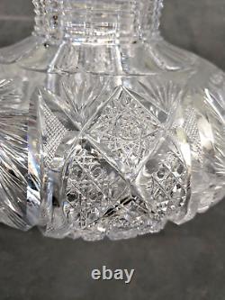 EAPG American Brilliant Cut Glass Flower Vase AS IS