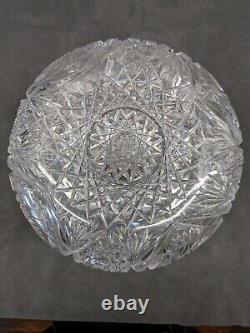 EAPG American Brilliant Cut Glass Flower Vase AS IS