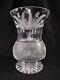 Edinburgh Crystal Scottish Thistle Pattern Footed Vase Cut Crystal/8 Tall