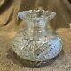 Early American Brilliant Period Abp Step Cut 8.5 Clear Glass Vase