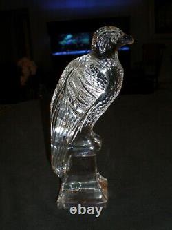 Early Fredrick Carder Steuben Cut Glass Eagle Hawk Bird of Prey Good Cond