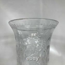 Early Sinclair Cut Glass Trumpet Vase Cut Glass