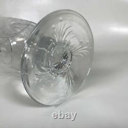 Early Sinclair Cut Glass Trumpet Vase Cut Glass