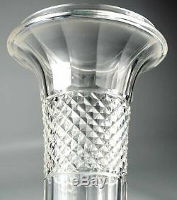 Elegant Antique French Empire Style Baccarat 9 Vase, Gilt Bronze & Cut Crystal