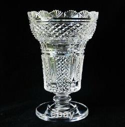Enormous 8.5 WATERFORD Vintage Cut Crystal Vase Ireland Manufacture