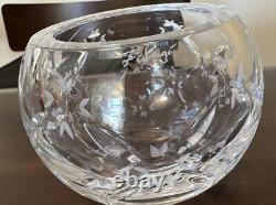 Faberge Crystal Rose Bowl Vase Vintage