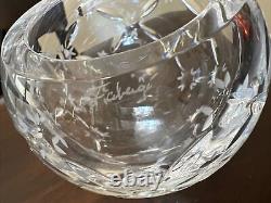 Faberge Crystal Rose Bowl Vase Vintage