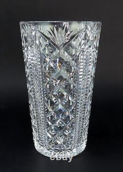 Fabulous Large Waterford Cut Glass Vase Excellent Condition 10 Tall