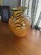 Fenton Dave Fetty Limited Edition Cut Flower Vase Yellow Orange 888/1450