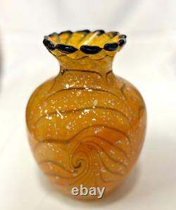 Fenton Dave Fetty Ltd. Ed Cut Flower Vase with Mica