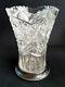 Fine & Perfect C1908 Imperial Russian Faberge Silver & Cut Crystal Glass Vase