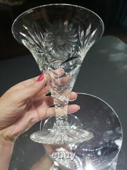 Footed Compote Vase American Brilliant Cut Glass Crystal Pairpoint co Daisy