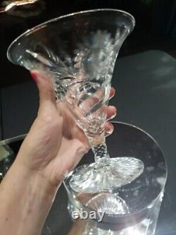 Footed Compote Vase American Brilliant Cut Glass Crystal Pairpoint co Daisy