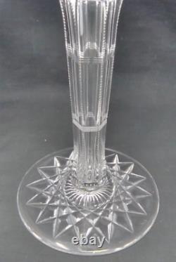 Fry Lyton ABP Notched Stem Cut Glass Compote American Brilliant Period 1900's