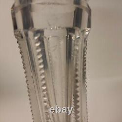 Gorgeous American Brilliant Cut Glass Crystal ABP Trumpet Vase 12 Antique