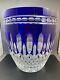 Gorgeous Waterford Cobalt Blue Cut To Clear Crystal Bowl Large Vase 7 Clarendon