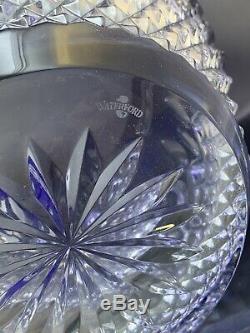 Gorgeous Waterford Cobalt Blue Cut To Clear Crystal Bowl Large Vase 7 Clarendon