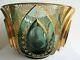 Haida Czech/bohemian Art Deco Hand Painted Cut Glass Vase Bowl 1930's