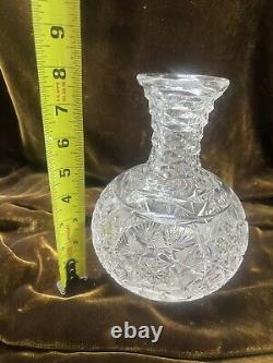 HAWKES AMERICAN BRILLIANT CUT (ABP) CRYSTAL CARAFE OR VASE GLADYS PATTERN Star