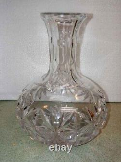 HAWKES Cut Glass Carafe / Water Bottle / Vase 7.75 Beautiful Piece MARKED