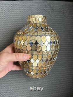 Hand Cut Glass Vase, Home Decoration, Art, Living Room accessories, US Seller